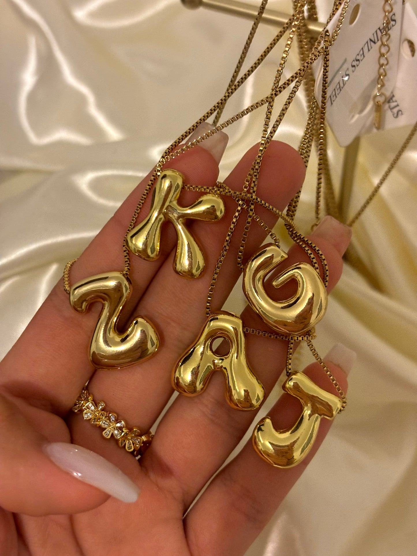 KEISH CHUNKY LETTER NECKLACE