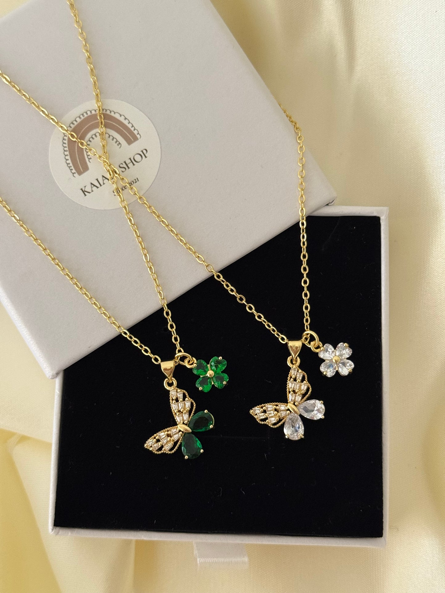 CIRCON BUTTERFLY NECKLACE