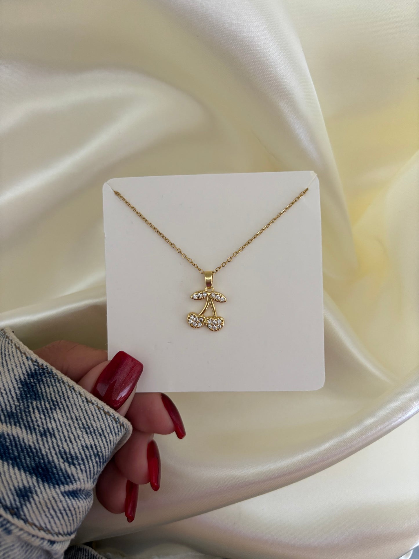 HEART CHERRY SIMPLE NECKLACE