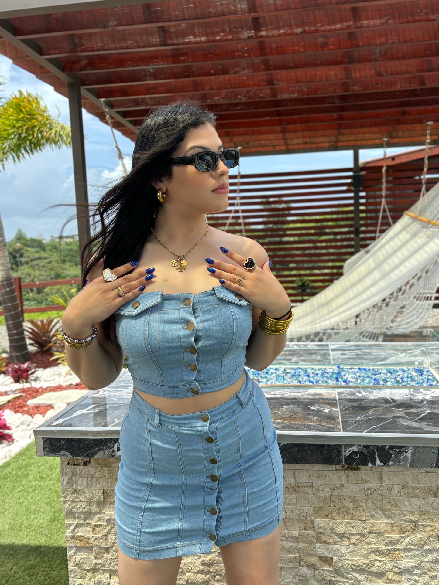 LIGHT DENIM SET