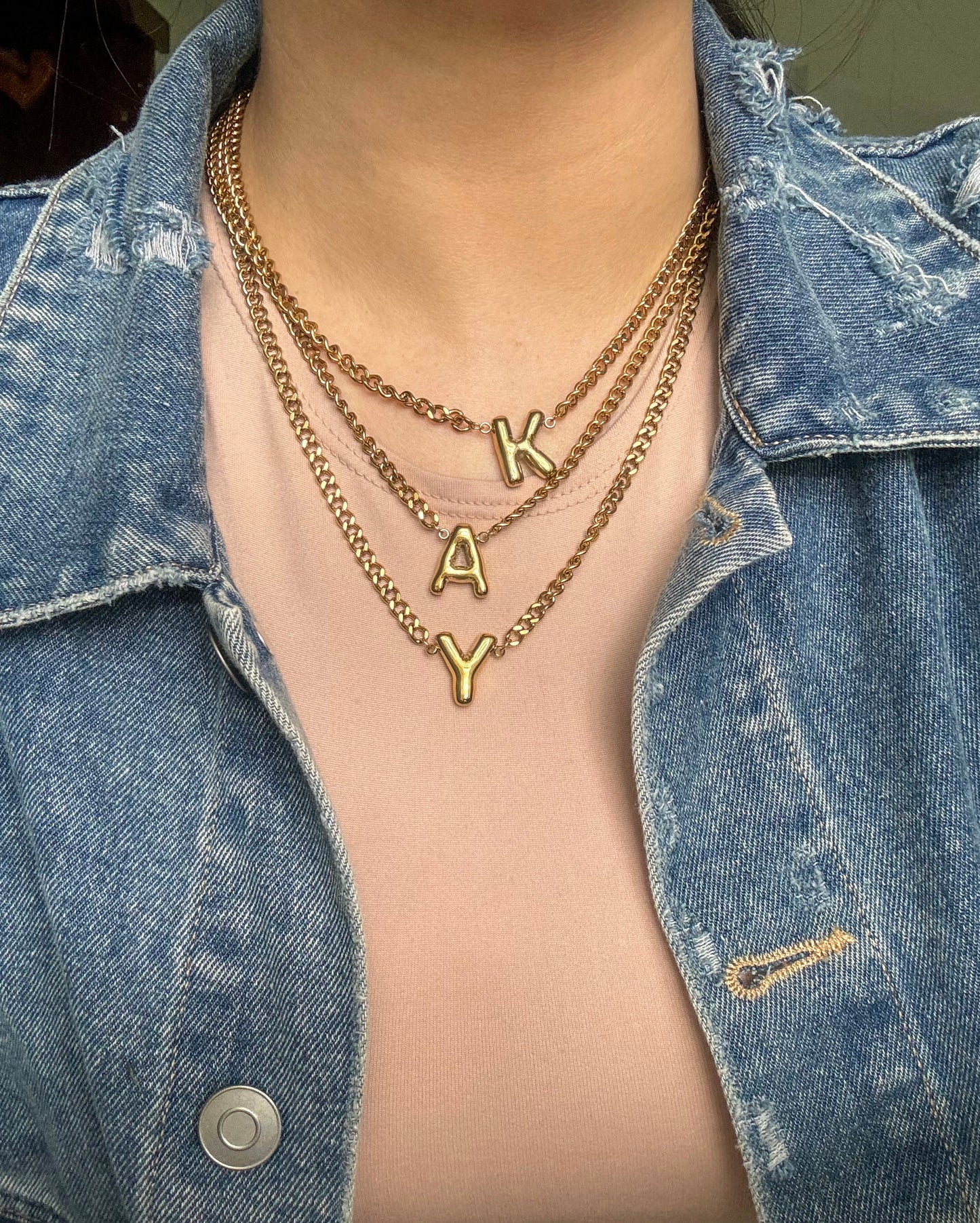 FÍGARO STEELINITIAL NECKLACE
