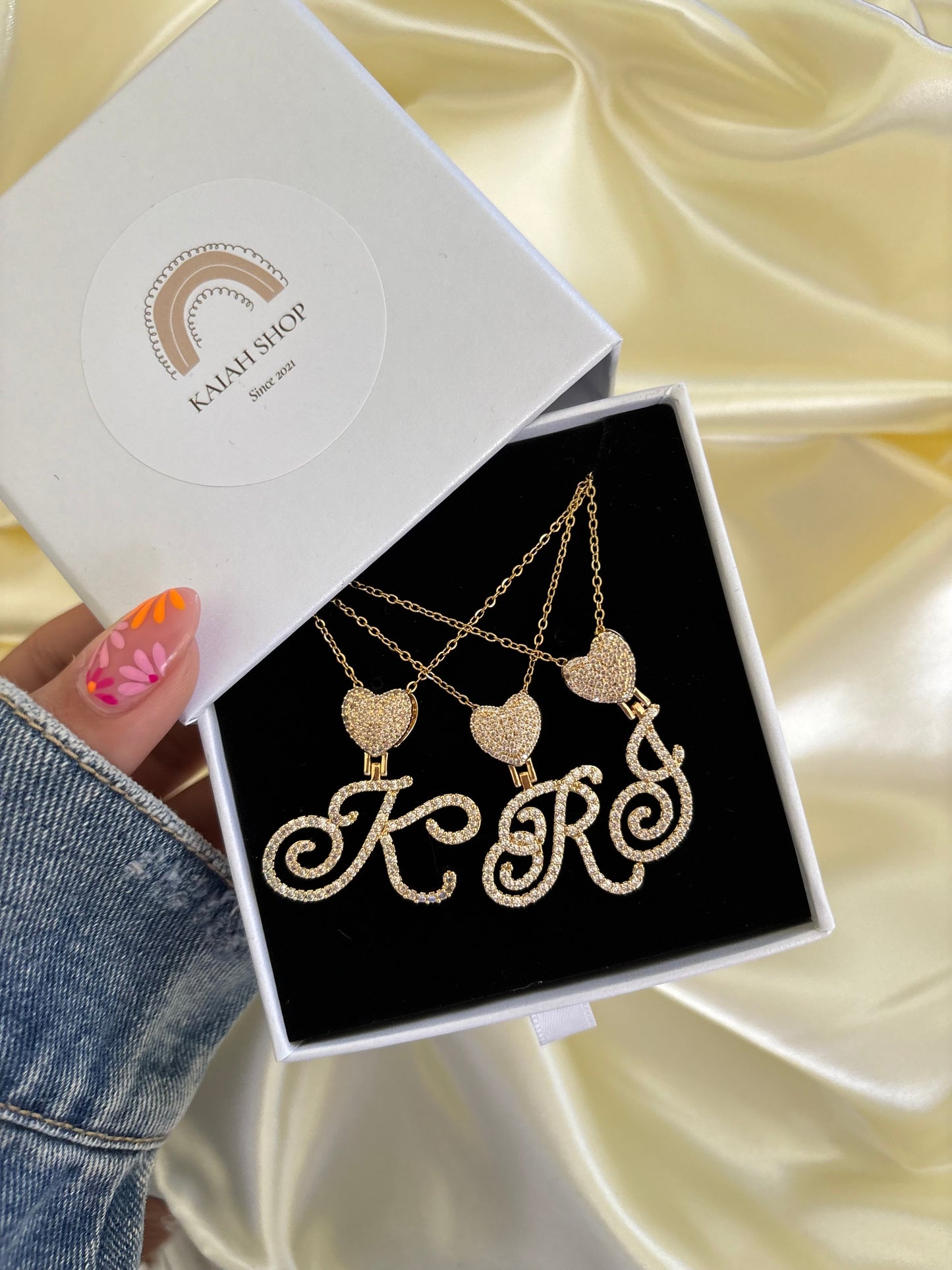 HEART LETTER NECKLACE
