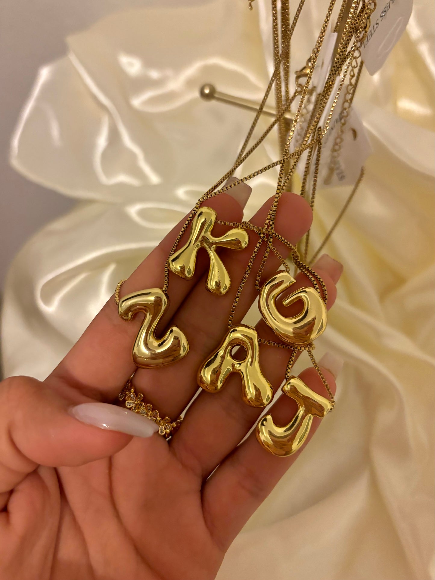 KEISH CHUNKY LETTER NECKLACE