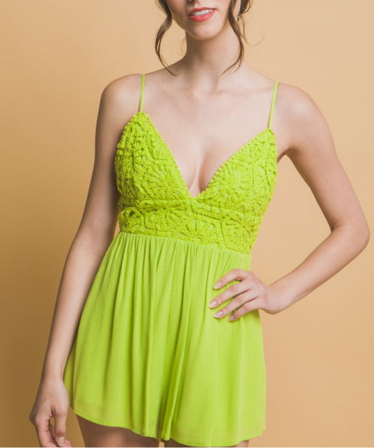 LIME OPEN ROMPER
