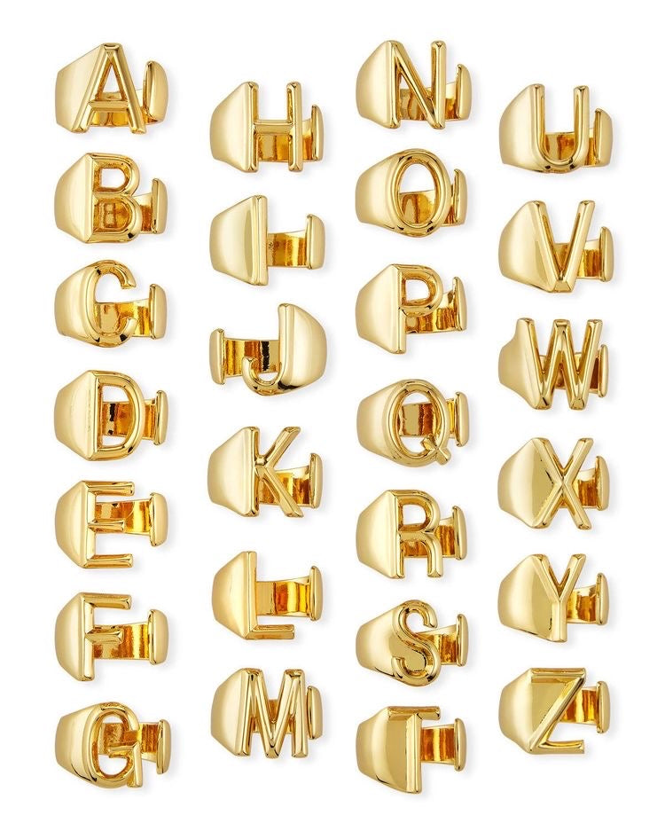 SOLID LETTER RING