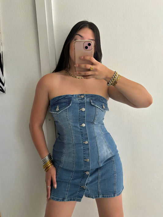 WASH DENIM DRESS