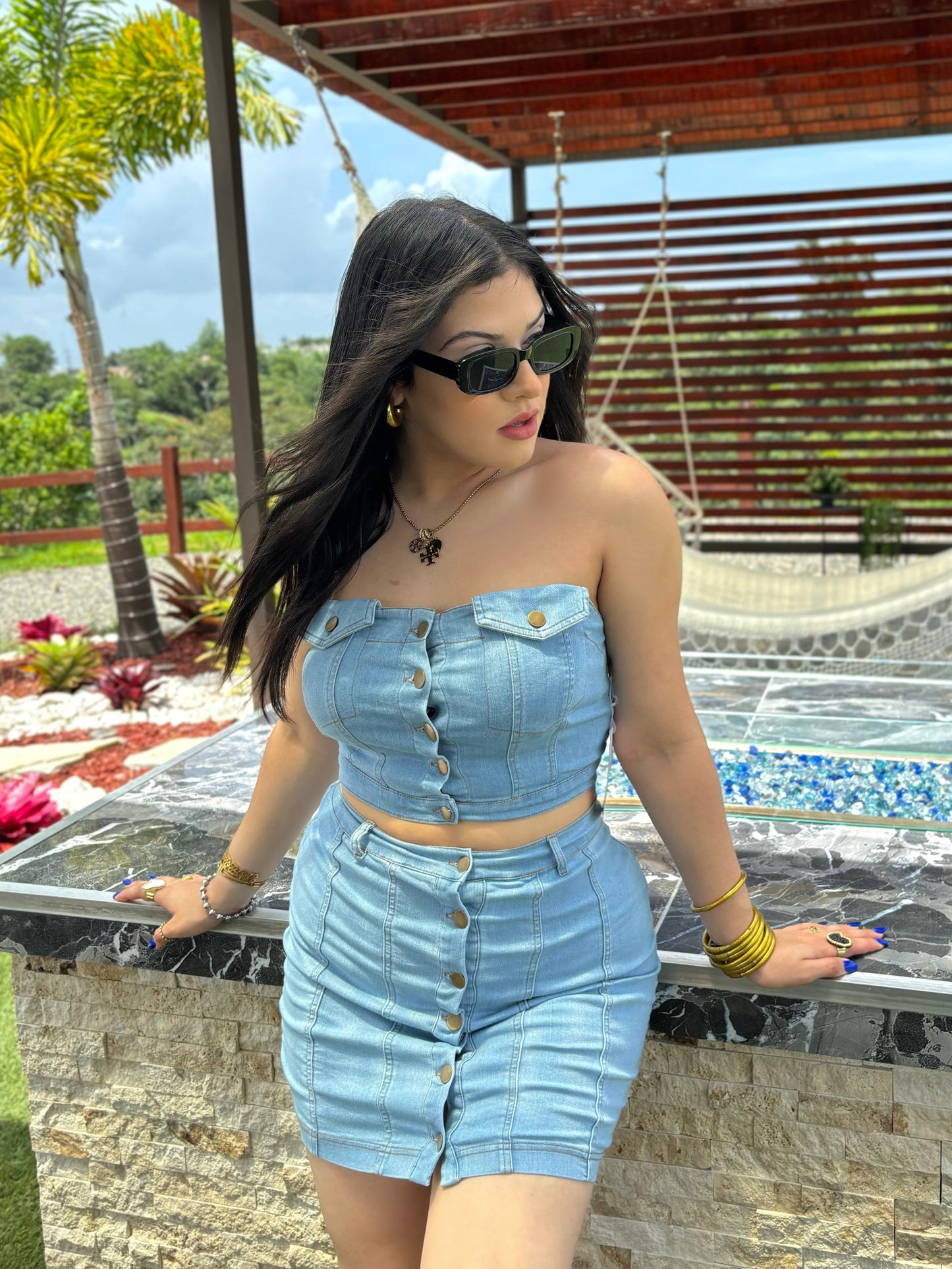 LIGHT DENIM SET