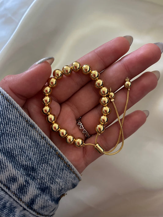 8MM GOLDEN BALL BRACELET