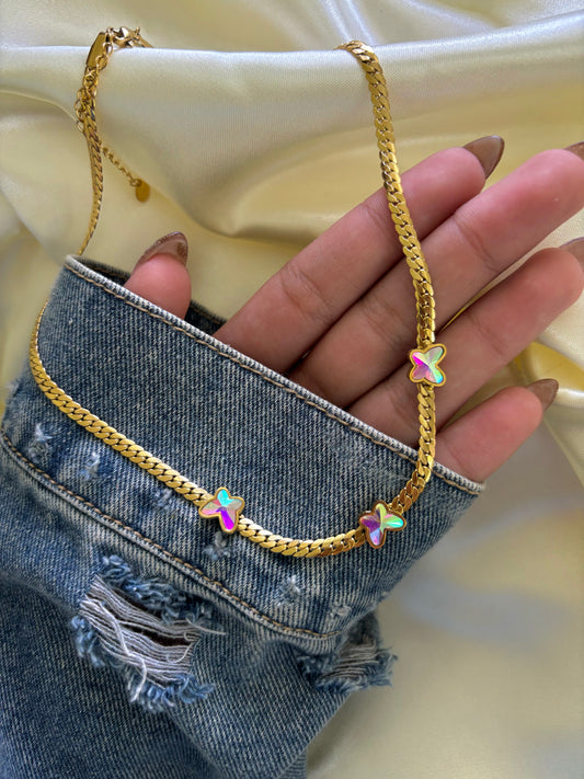 SNAKE BUTTERFLY NECKLACE