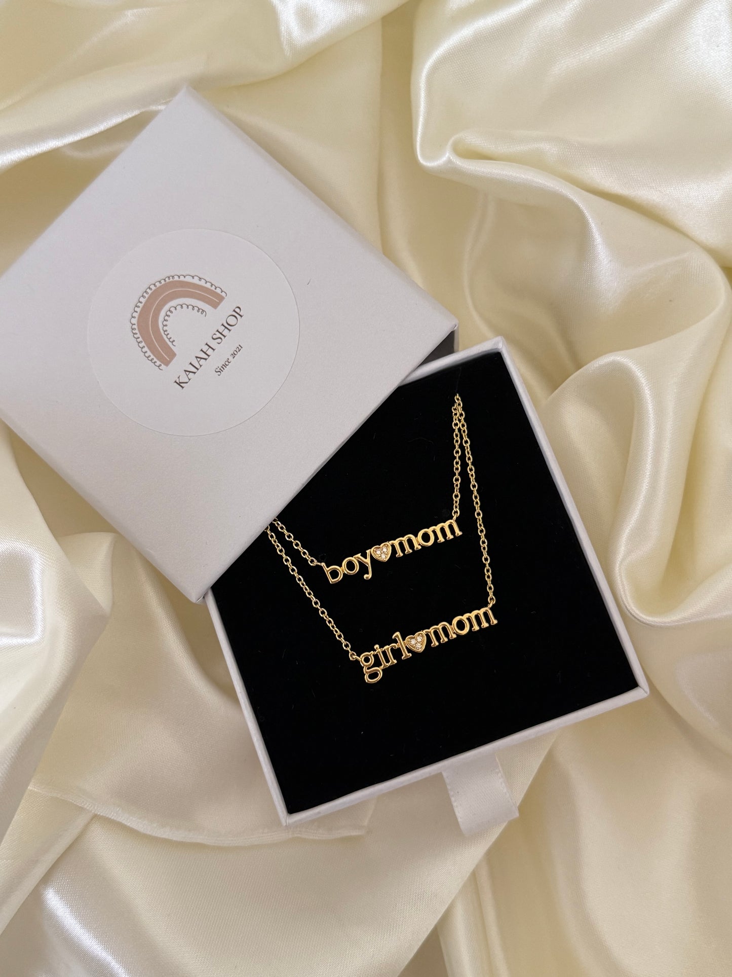BOY MOM & GIRL MOM NECKLACE
