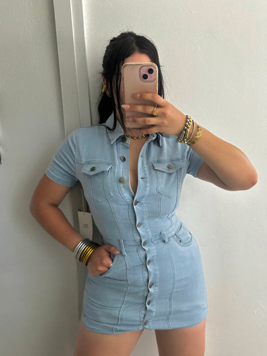 PRETTY LIGHT DENIM DRESS