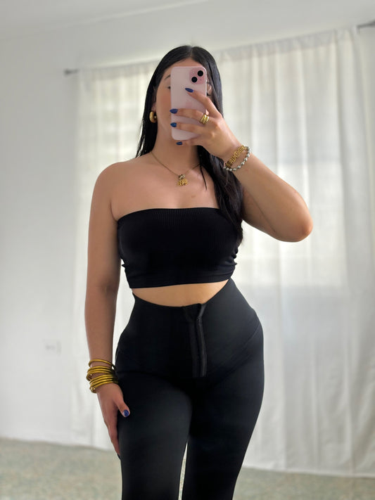 CONJUNTO TOP Y LICRA CON FAJA