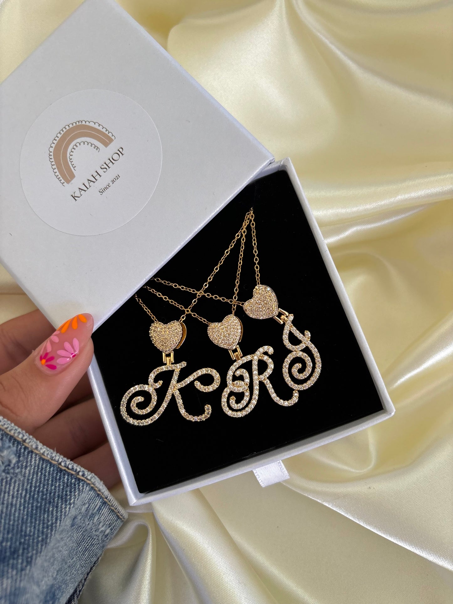 HEART LETTER NECKLACE