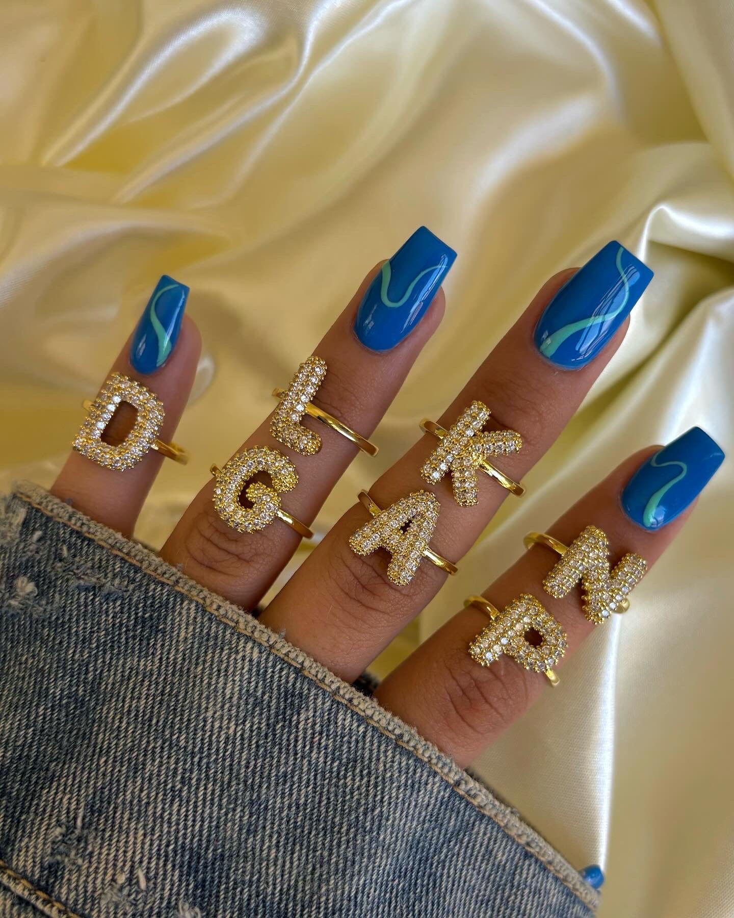 DAINTY LETTER INITIAL RING
