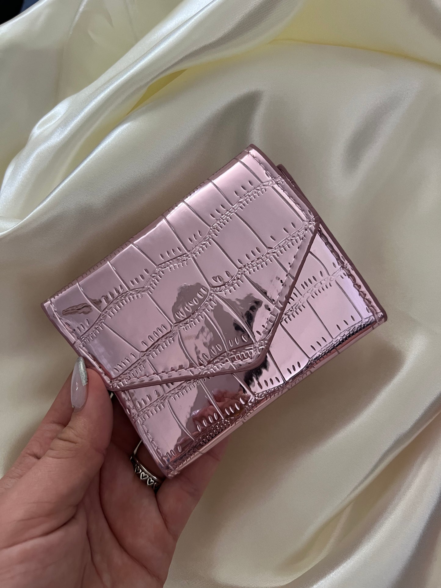 METALLIC  LEATHER WALLET
