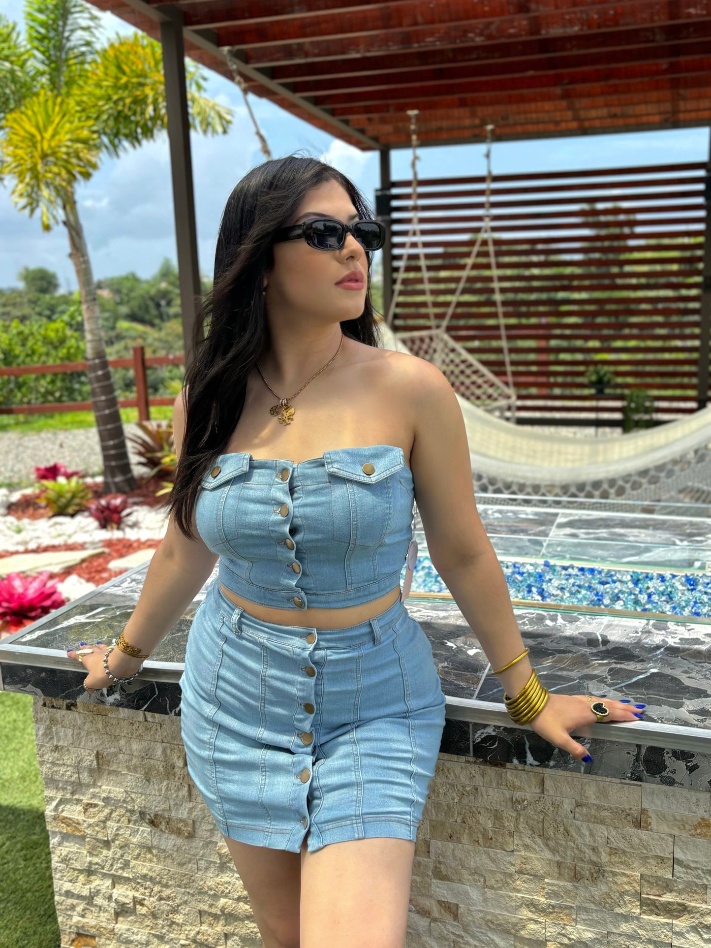 LIGHT DENIM SET
