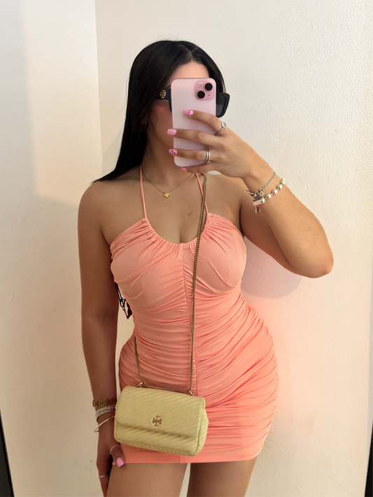 PERFECT PEACH MINI DRESS