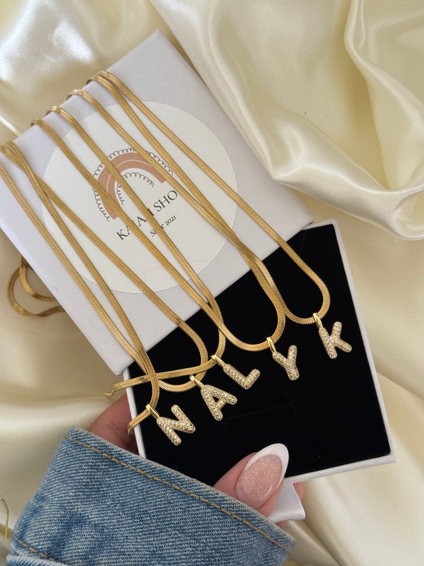 SNAKE LETTER NECKLACE