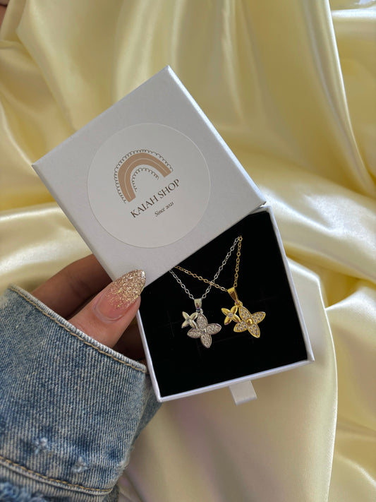 LOU V NECKLACE SILVER & GOLD