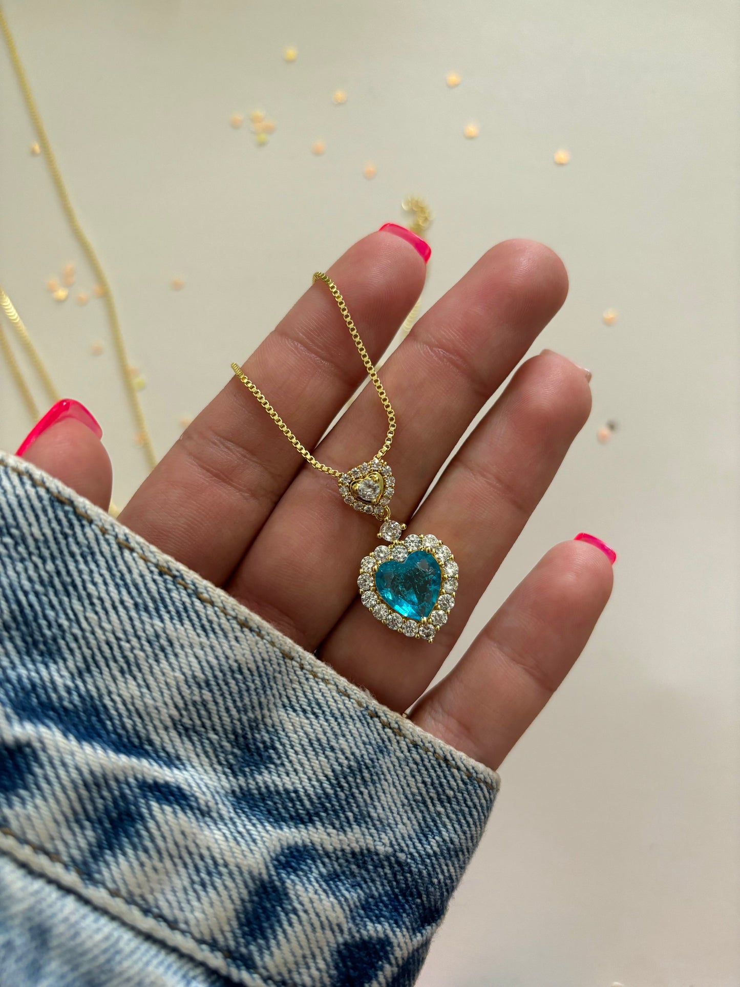 OCEANÍA BLUE HEART NECKLACE