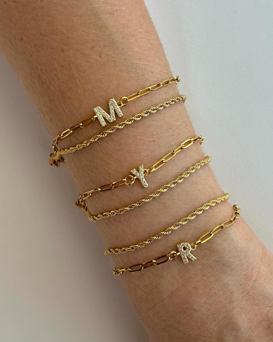 LAYER INITIAL BRACELET