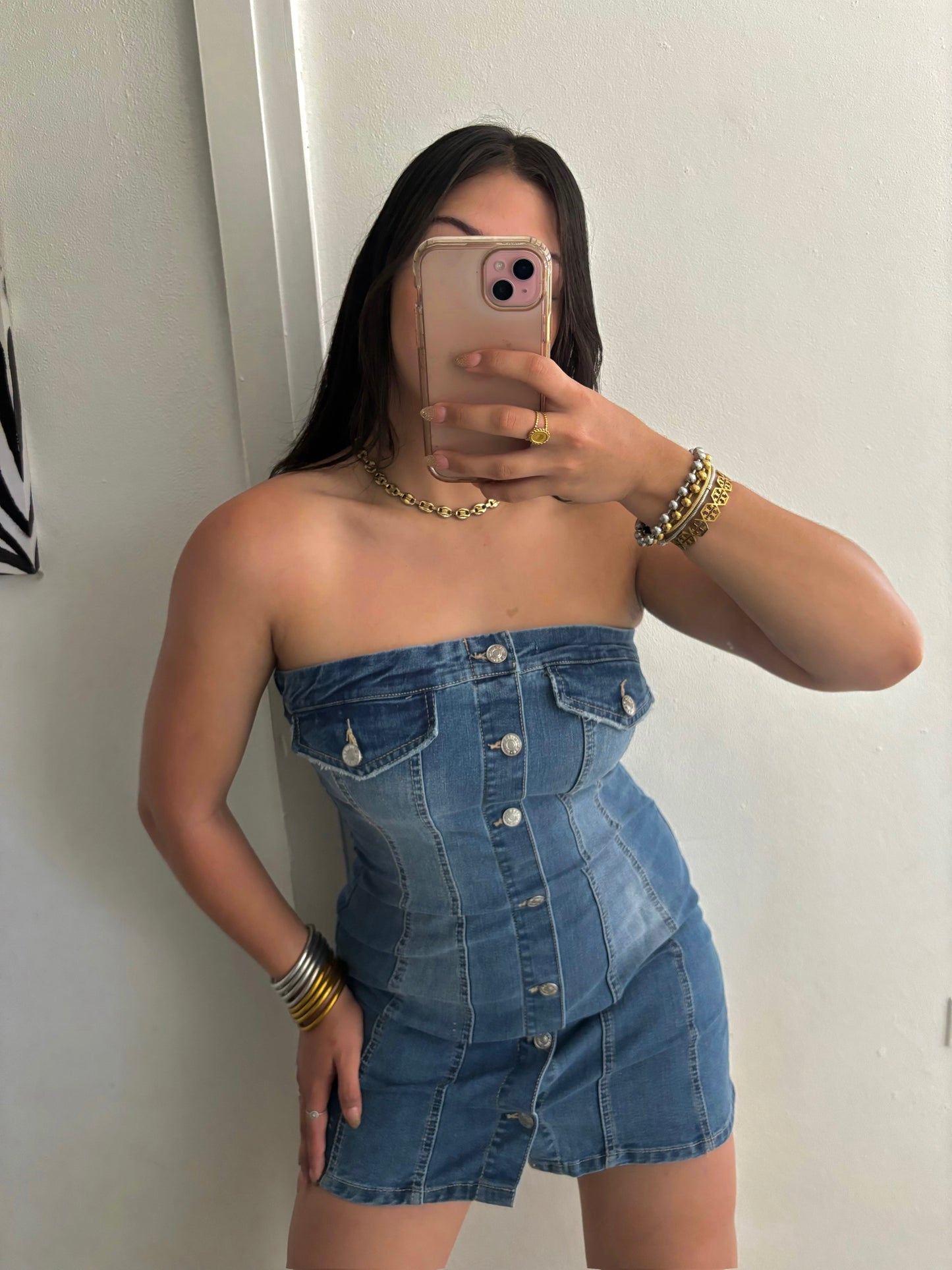 WASH DENIM DRESS
