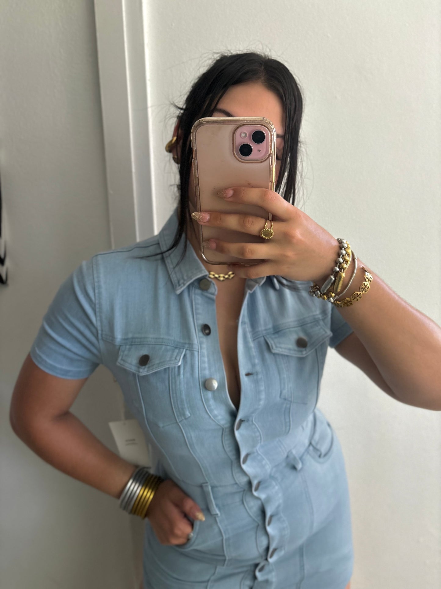 PRETTY LIGHT DENIM DRESS