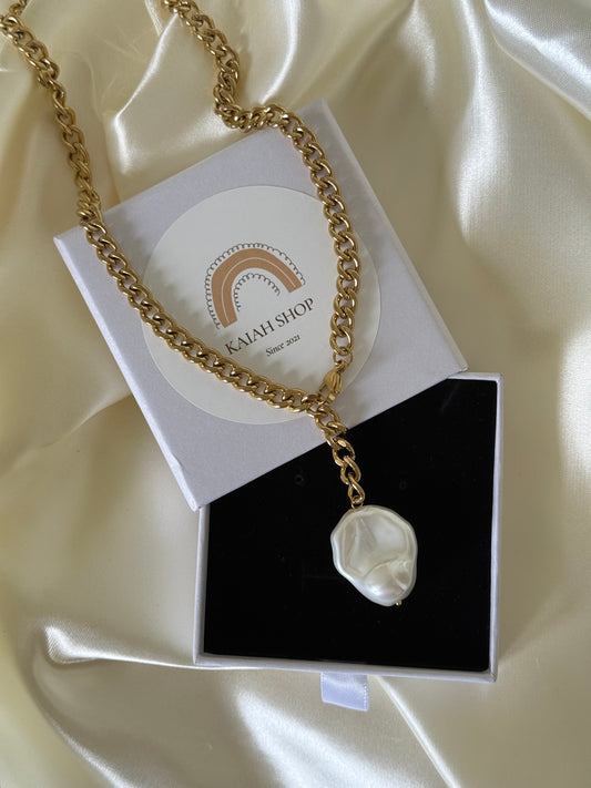 PEARL STEEL NECKLACE