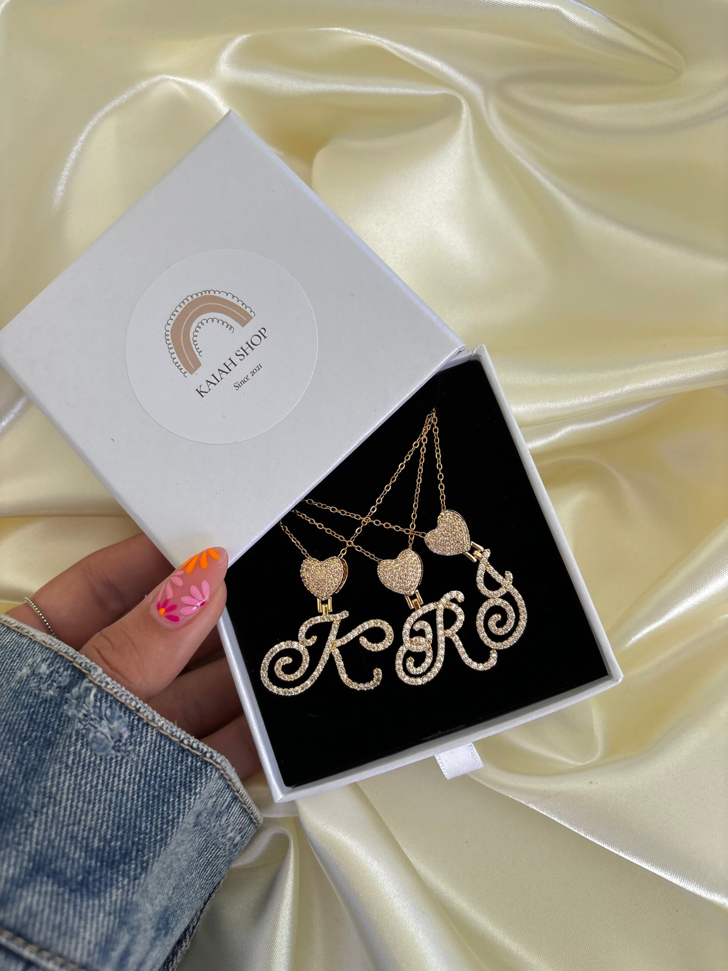 HEART LETTER NECKLACE