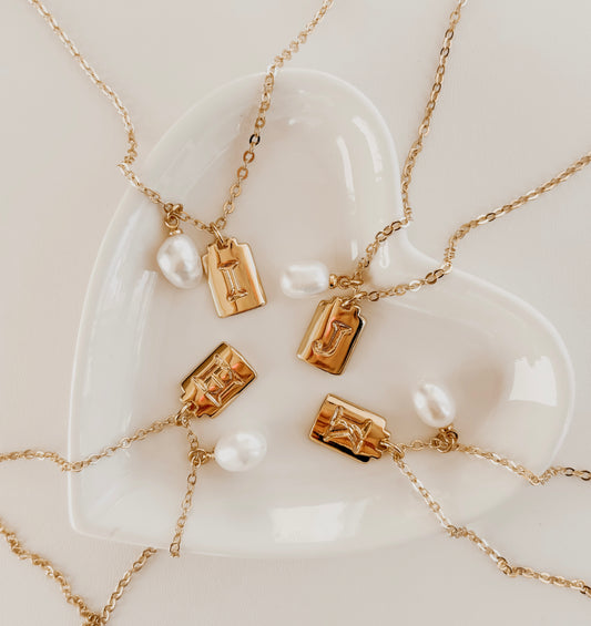 PEARL LETTER NECKLACE
